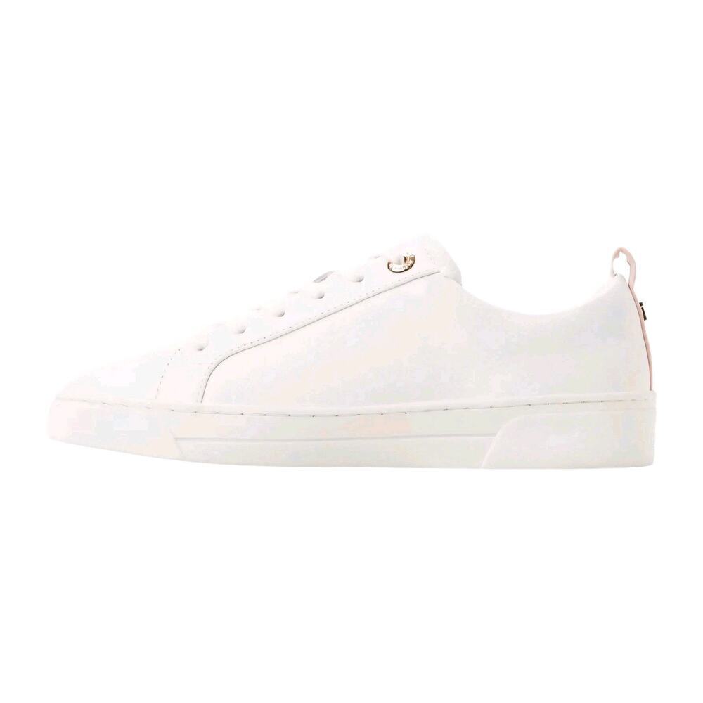 Ted Baker Women's Leather Sneakers Shoes Pink/White Size 7.5 - Picture 3 of 6